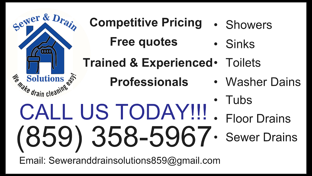 Sewer and Drain Solutions | 625 Waco Loop Rd, Waco, KY 40385, USA | Phone: (859) 358-5967