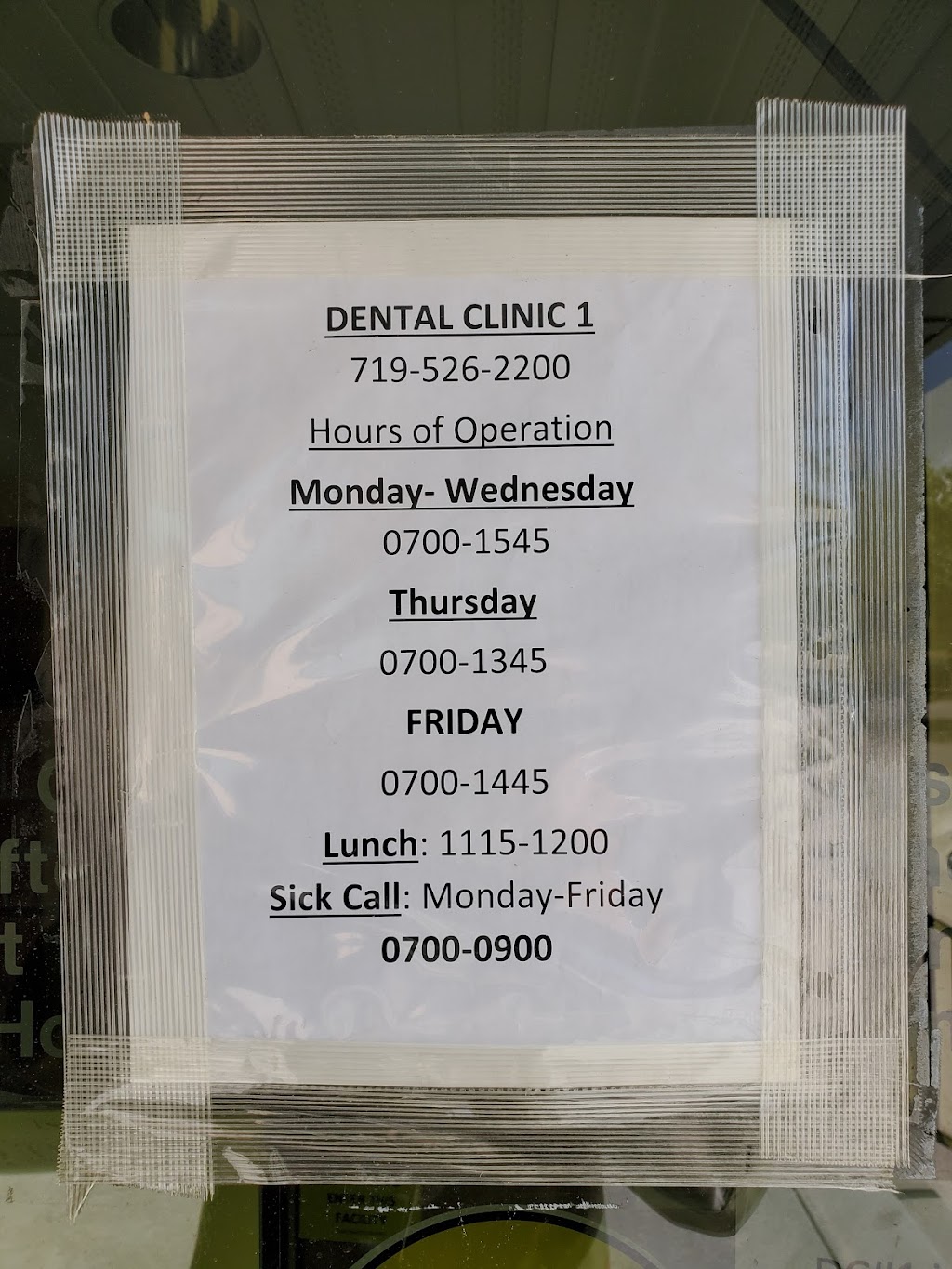 1 Dental Clinic | Quinn St #2356, Fort Carson, CO 80913, USA | Phone: (719) 526-2200