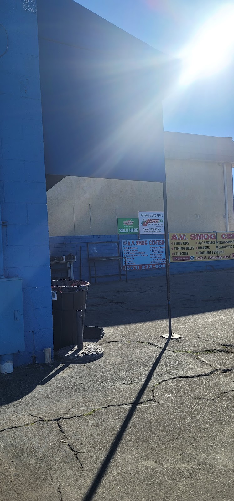 A V Smog Center and auto repair | 1259 E Palmdale Blvd, Palmdale, CA 93550, USA | Phone: (661) 272-0904