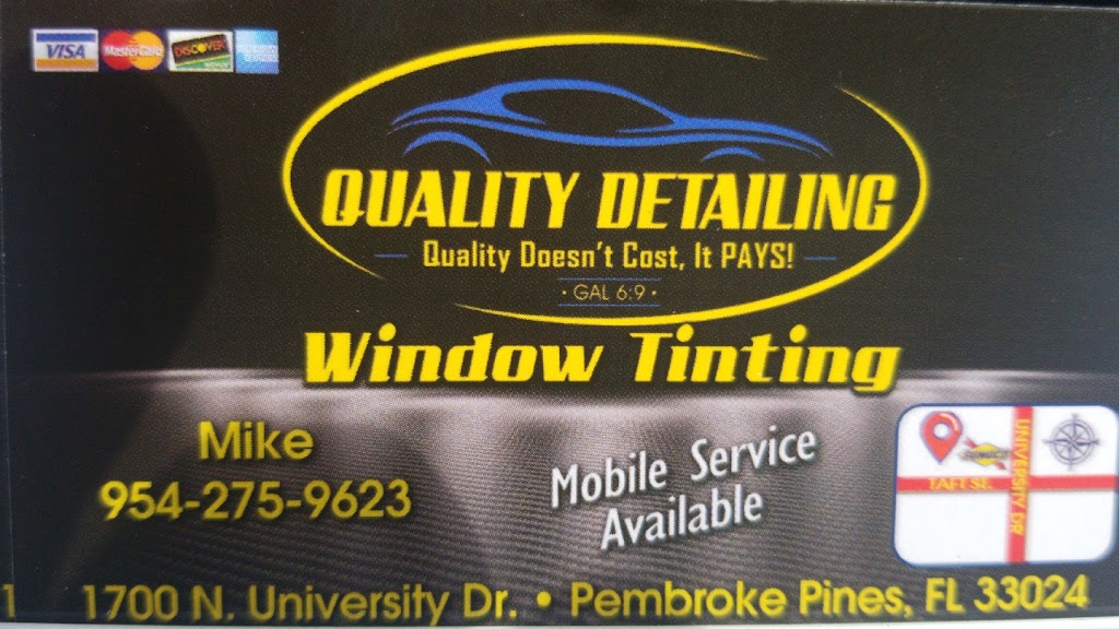 Quality Tints | 2501 N University Dr, Hollywood, FL 33024, USA | Phone: (954) 275-9623
