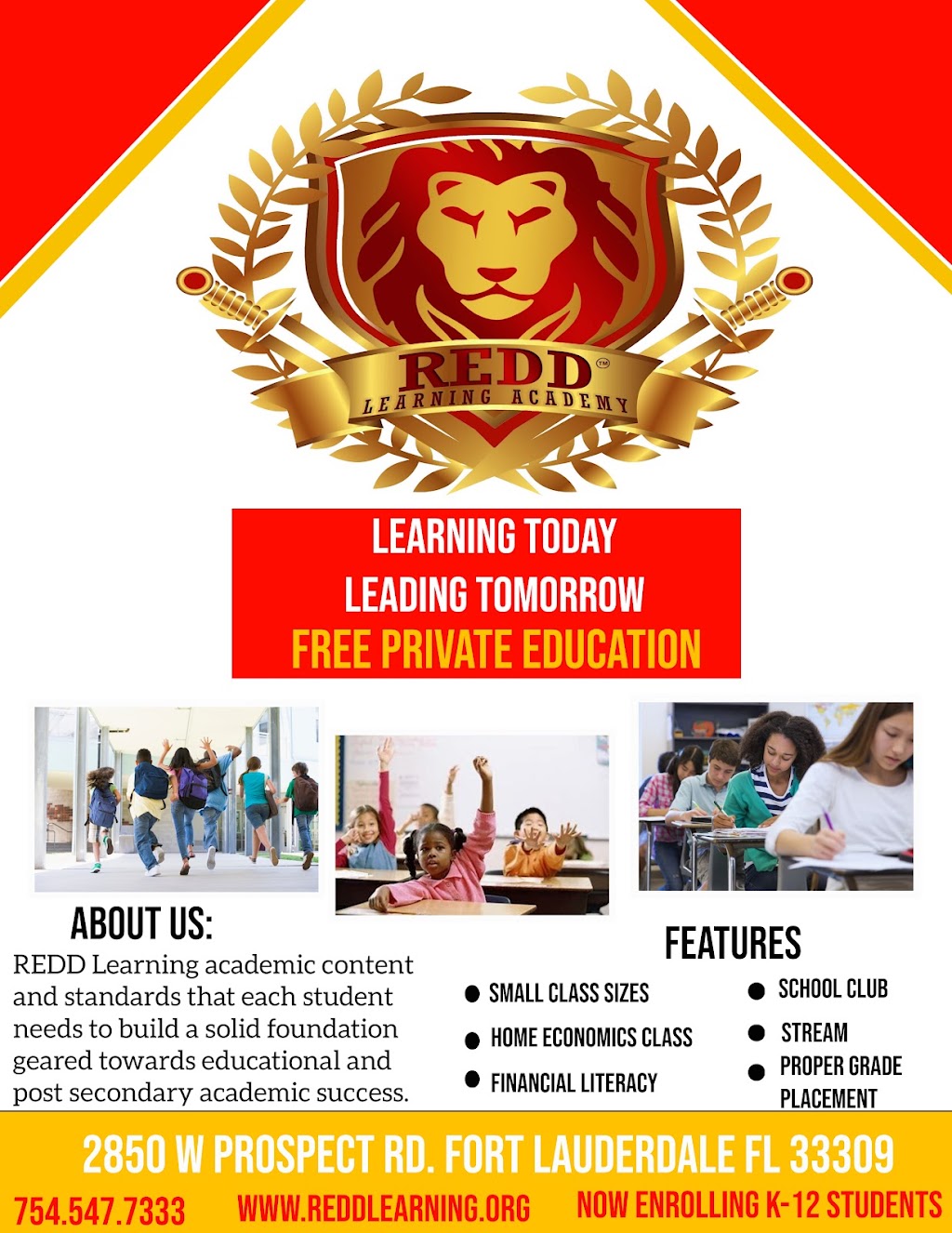 REDD LEARNING ACADEMY | 2850 Prospect Rd, Fort Lauderdale, FL 33309, USA | Phone: (754) 547-7333