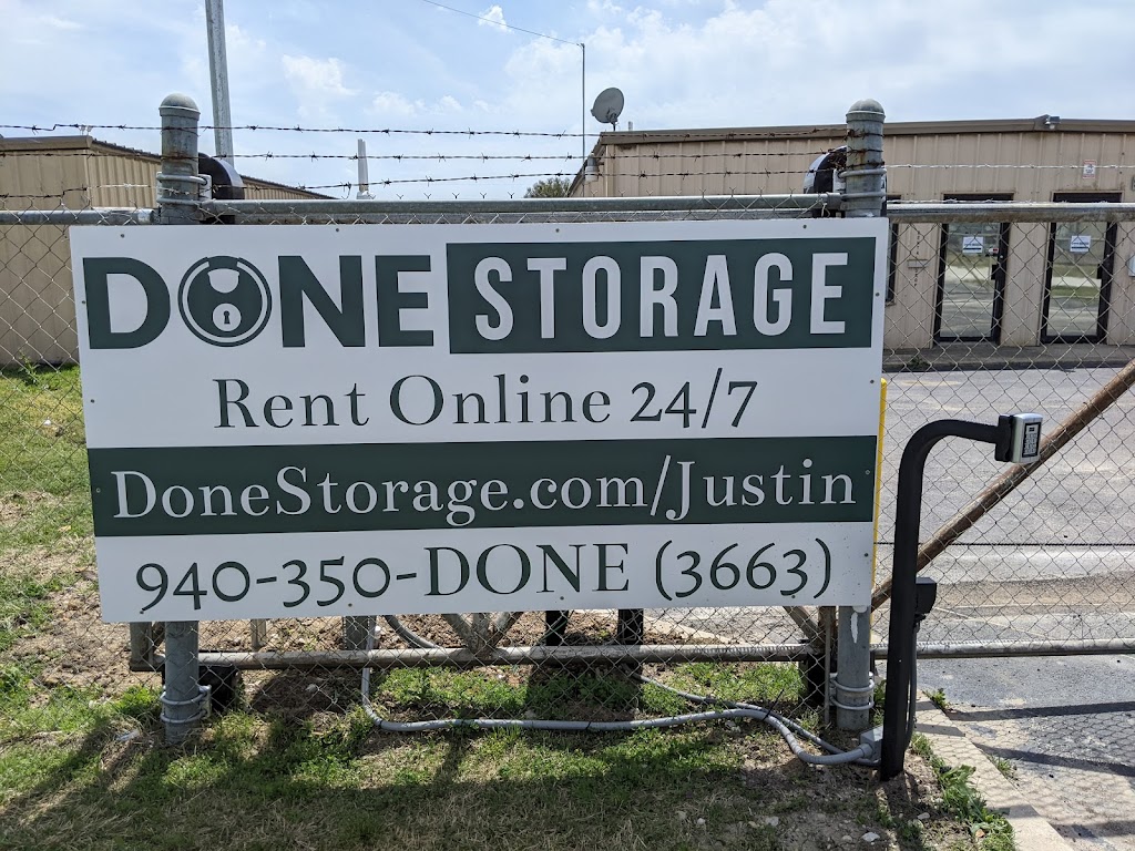 Done Storage | 9605 Industrial Rd, Justin, TX 76247, USA | Phone: (940) 350-3663