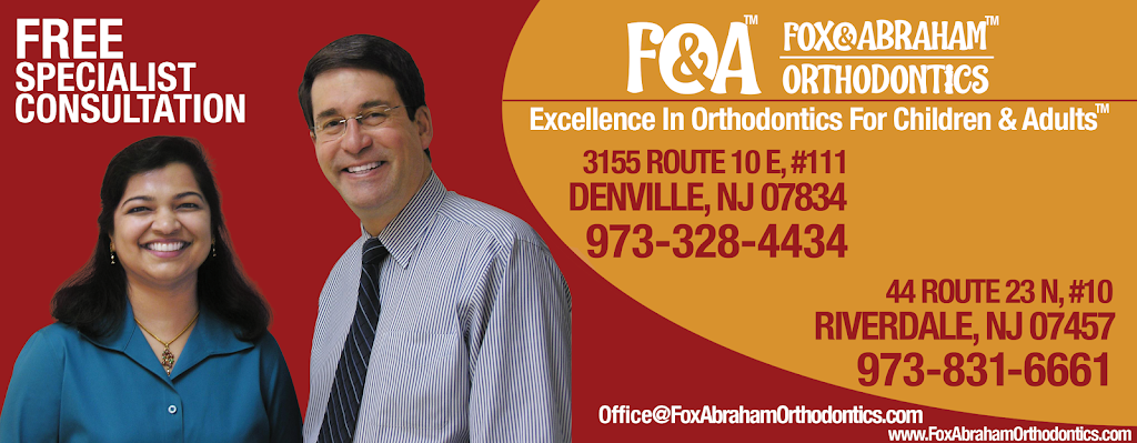 FOX & ABRAHAM Orthodontics | 44 NJ-23 Suite 10, Riverdale, NJ 07457, USA | Phone: (973) 831-6661