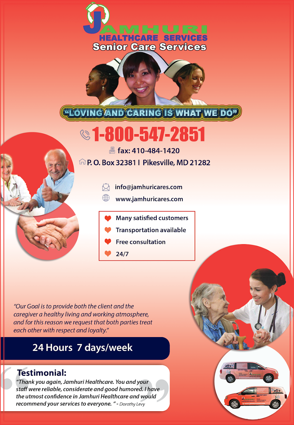 Jamhuri Healthcare Services Inc | 3 Greenwood Pl Suite 100, Pikesville, MD 21208, USA | Phone: (800) 547-2851