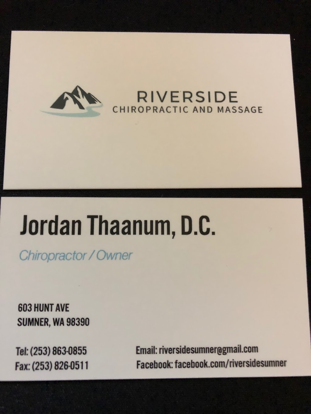 Riverside Chiropractic and Massage - Dr. Jordan Thaanum | 603 Hunt Ave A, Sumner, WA 98390, USA | Phone: (253) 863-0855