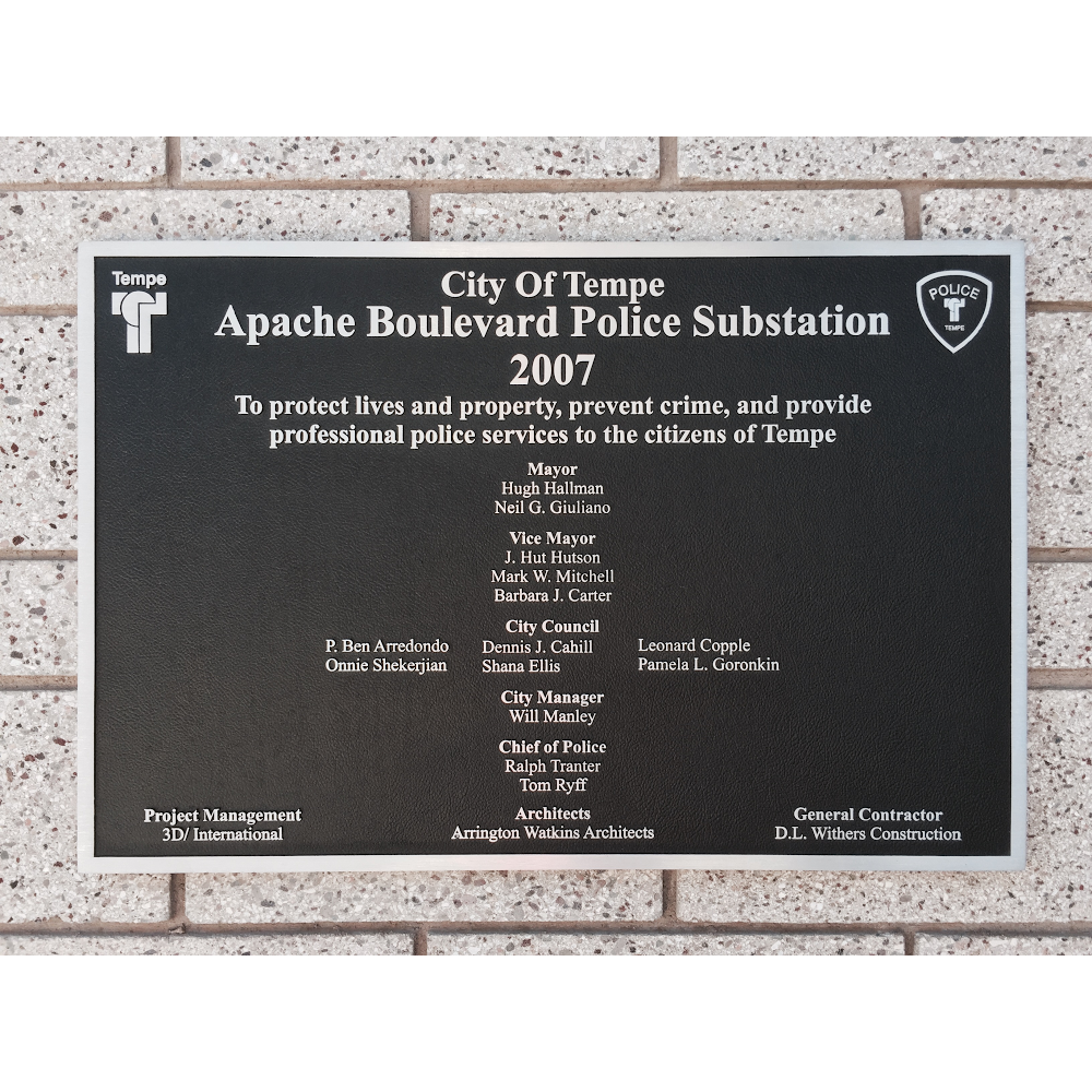 Tempe Police Department - Apache Substation | 1855 E Apache Blvd, Tempe, AZ 85281, USA | Phone: (480) 350-8311