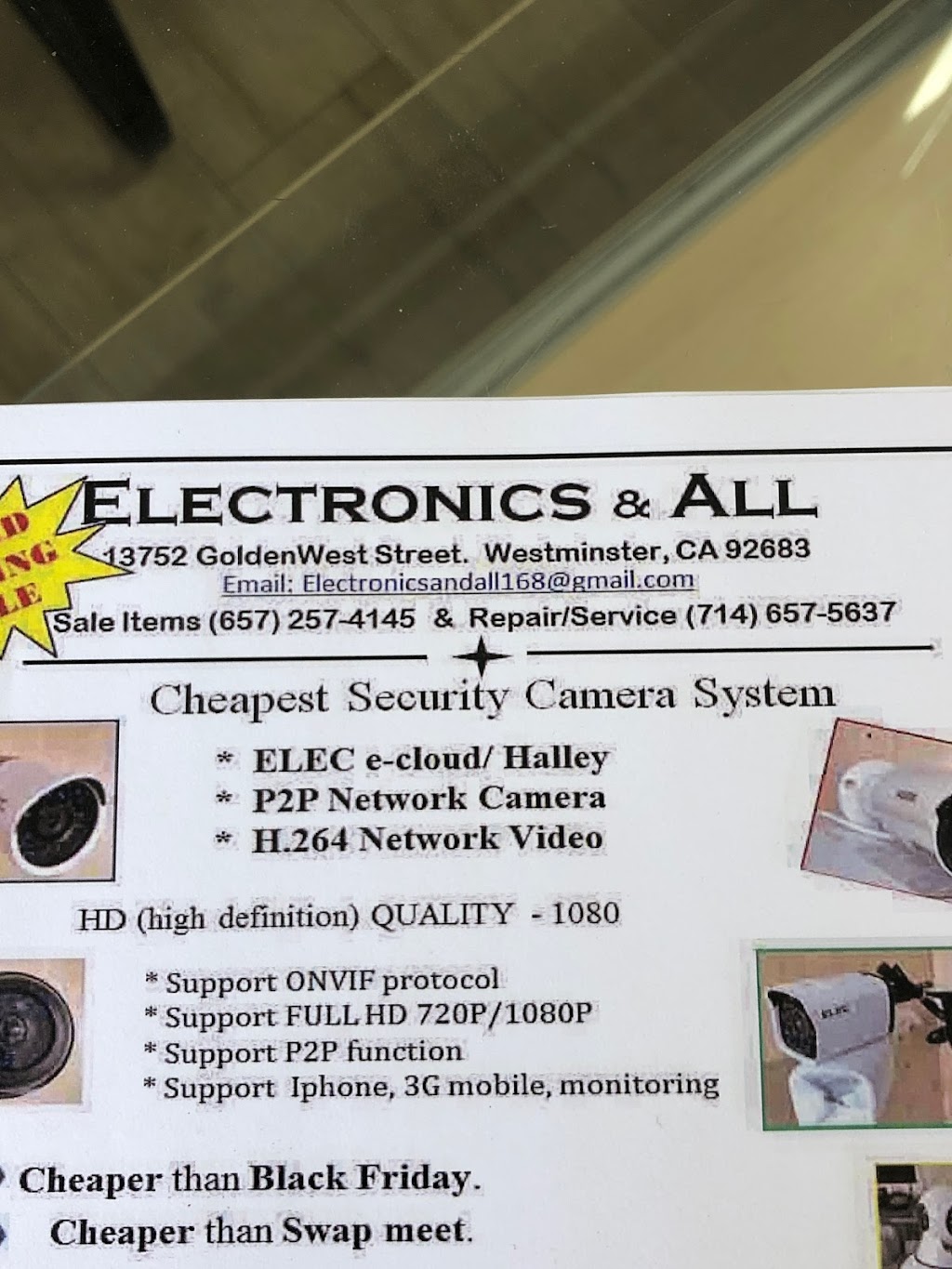 Electronics&All | 13752 Goldenwest St, Westminster, CA 92683, USA | Phone: (714) 757-4048