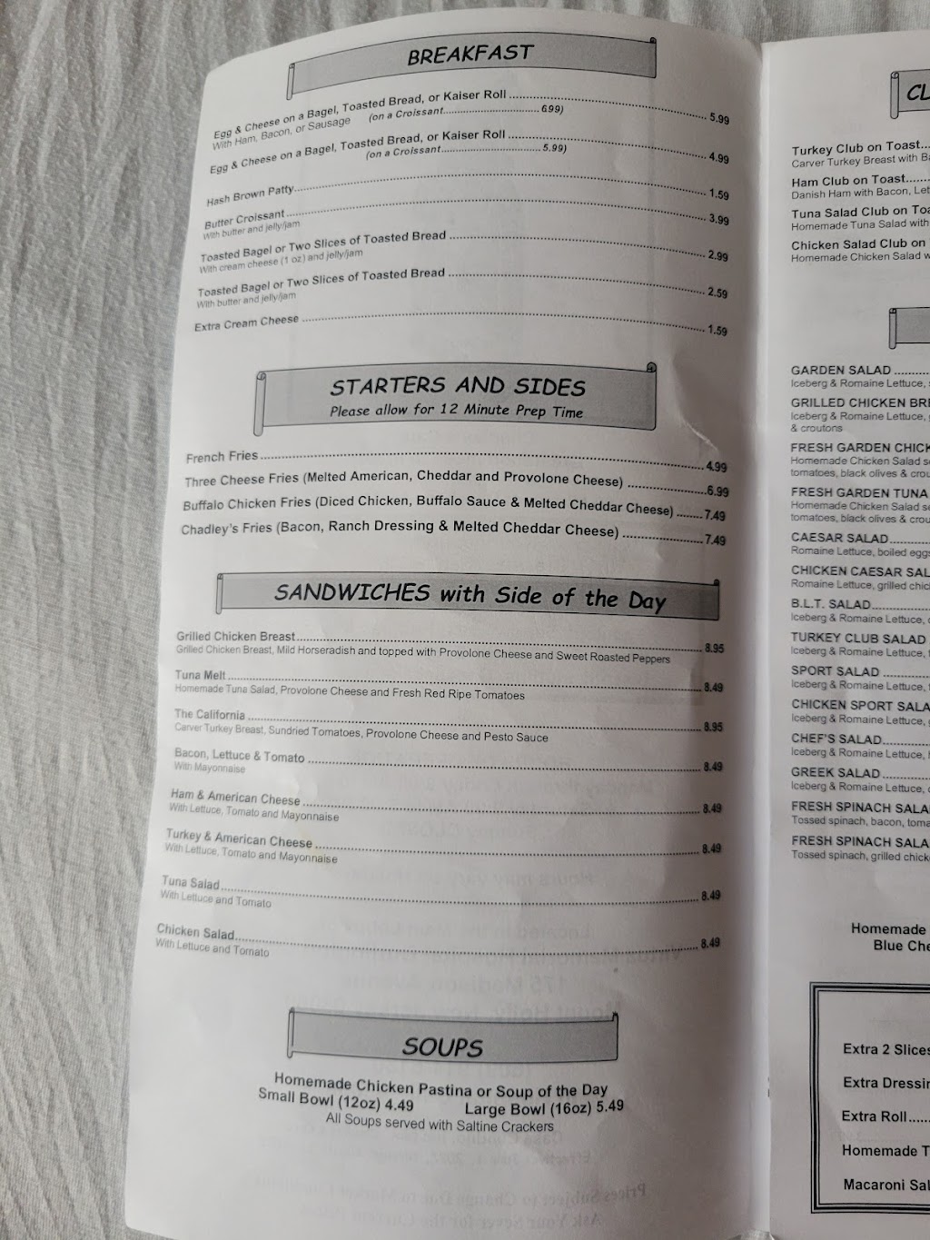 Chadleys Café | 166 Madison Ave, Mt Holly, NJ 08060, USA | Phone: (609) 914-6000