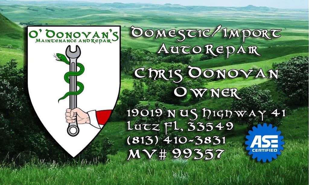 O’Donovan’s maintenance and repair | 19019 US Hwy 41, Lutz, FL 33549, USA | Phone: (813) 410-3831