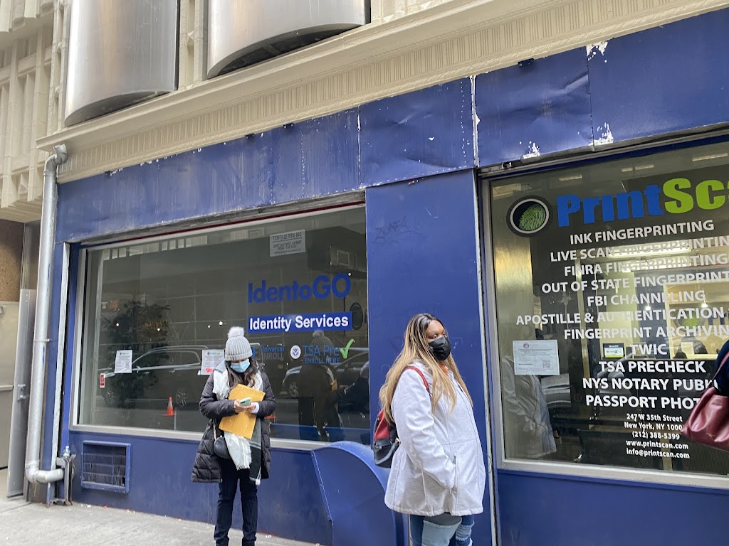 IdentoGO / TSA PreCheck / Print Scan | 247 West 35th Street, First Flr, Christopher St, New York, NY 10001, USA | Phone: (877) 472-6915