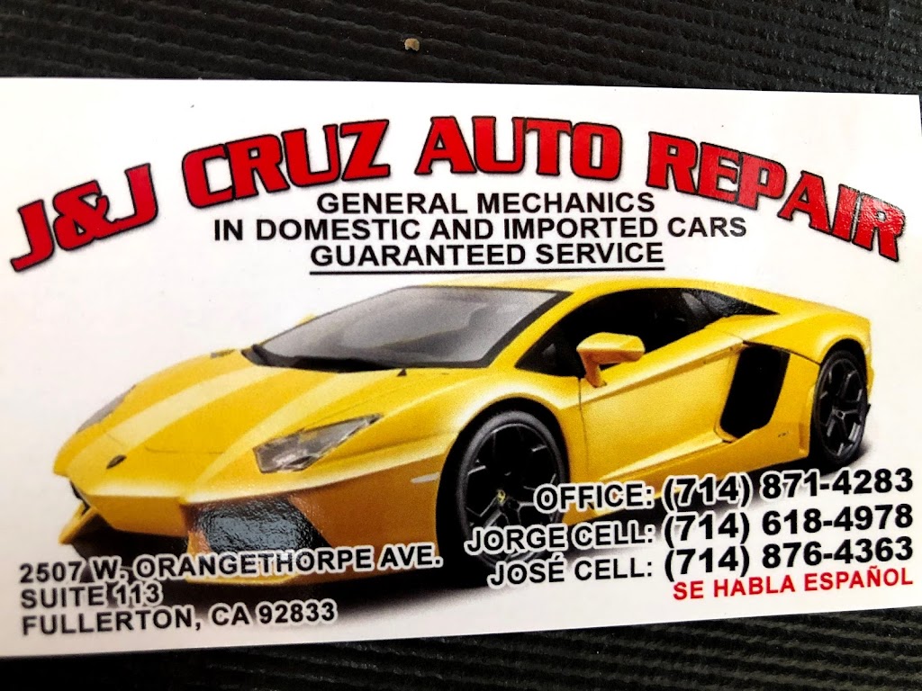 J&J Cruz Auto Repair | 2507 W Orangethorpe Ave #113, Fullerton, CA 92833 | Phone: (714) 871-4283