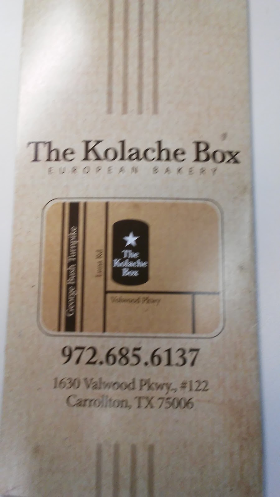 The Kolache Box - European Bakery | 1630 Valwood Pkwy, Carrollton, TX 75006, USA | Phone: (972) 685-6137