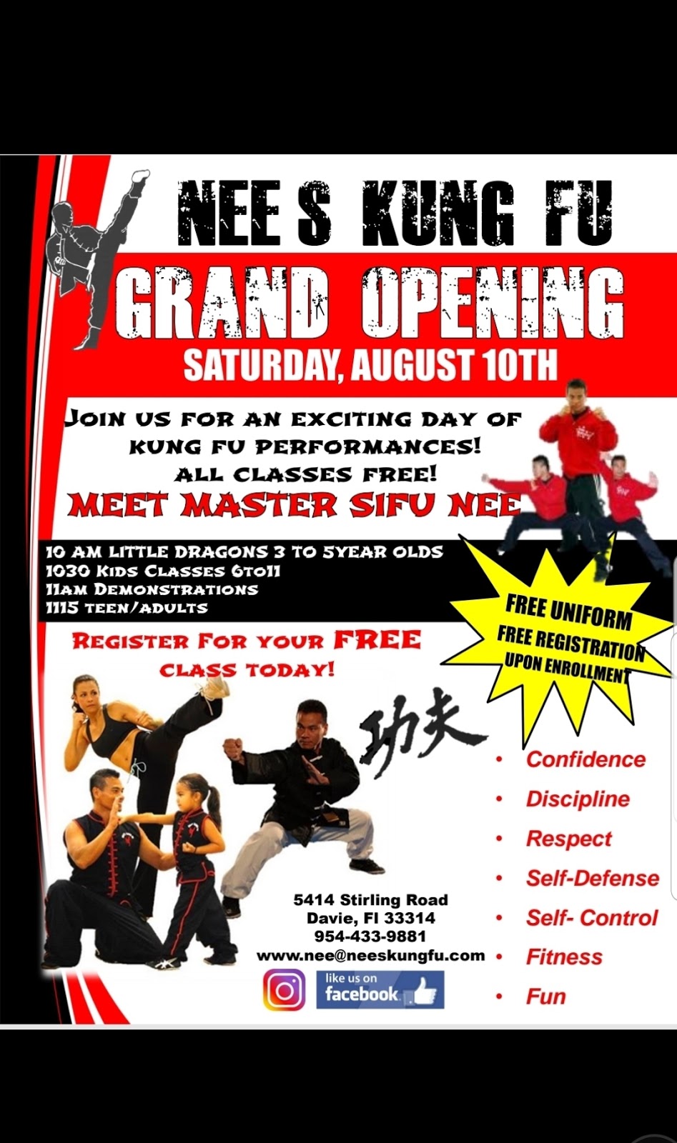 Nees Kung Fu Black Belt Academy | 12231 Sheridan St, Hollywood, FL 33026, USA | Phone: (954) 433-9881