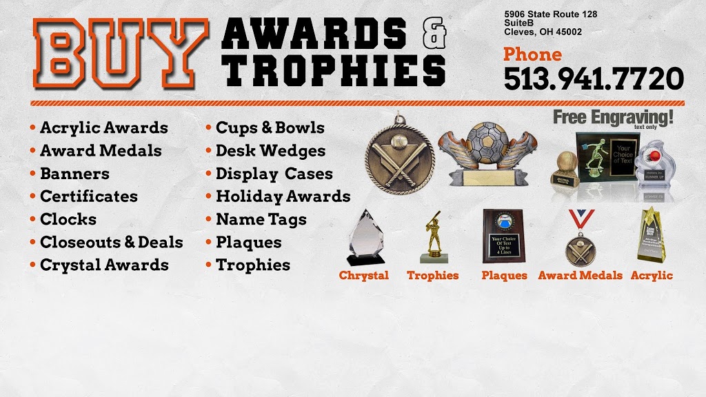 Buy Awards & Trophies | 5906 OH-128 b, Cleves, OH 45002 | Phone: (513) 941-7720