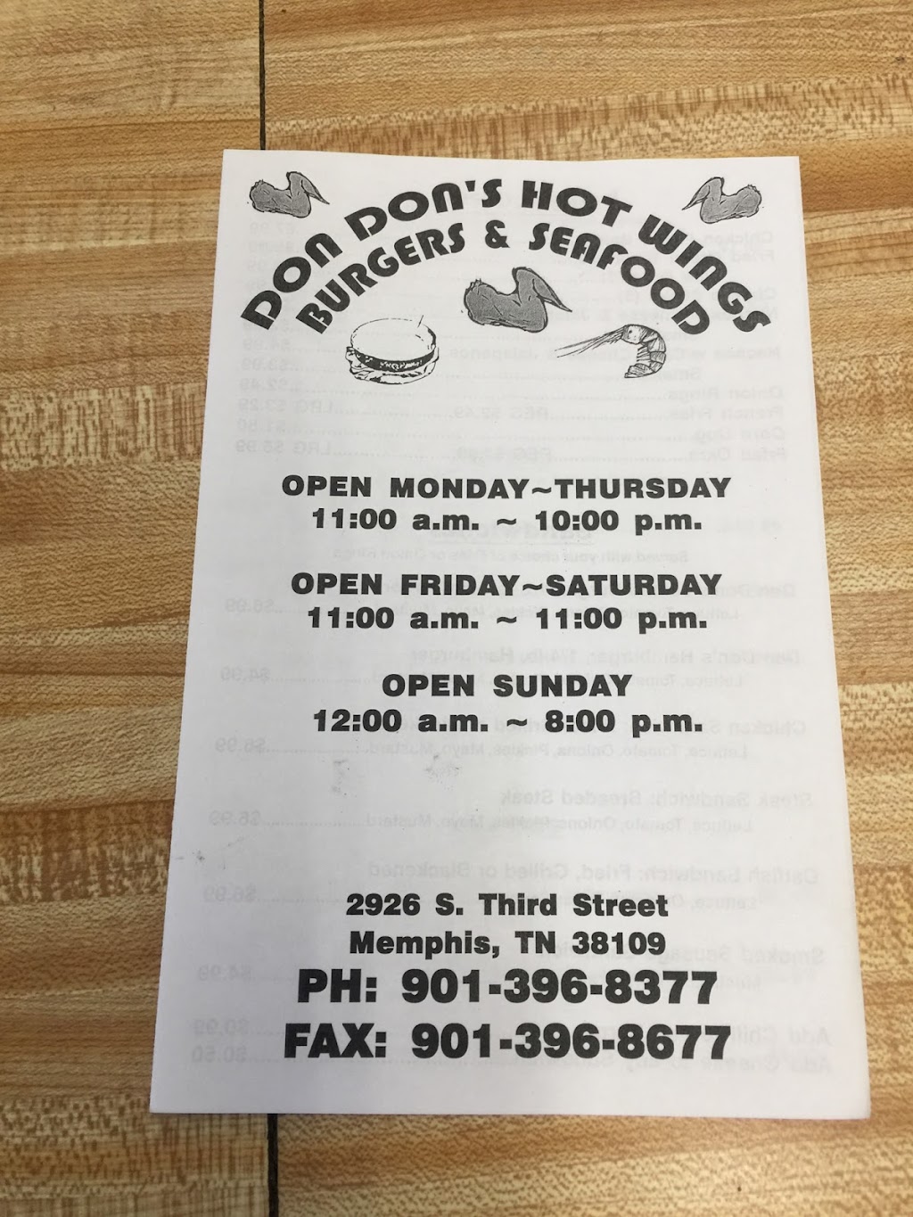 Don Dons Hot Wings | 2926 S 3rd St, Memphis, TN 38109, USA | Phone: (901) 396-8377