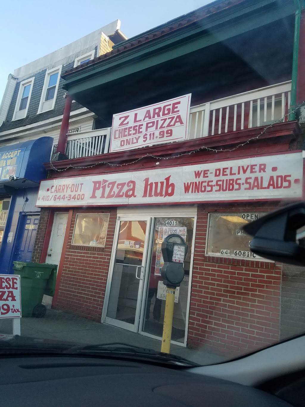 Pizza Hub | 4015 Frederick Ave, Baltimore, MD 21229, USA | Phone: (410) 644-3400