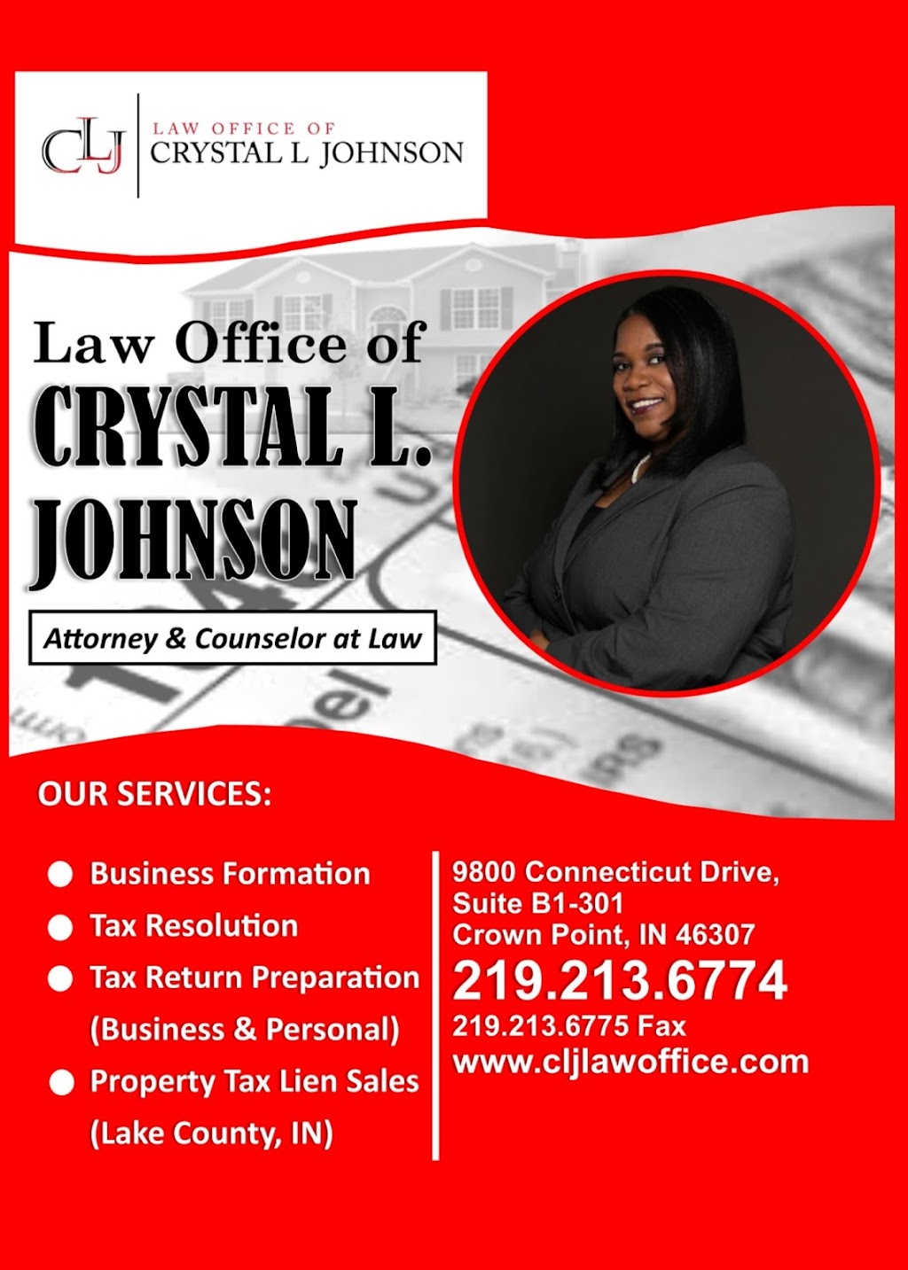 Law Office of Crystal L. Johnson | 9800 Connecticut Dr, Crown Point, IN 46307, USA | Phone: (219) 213-6774