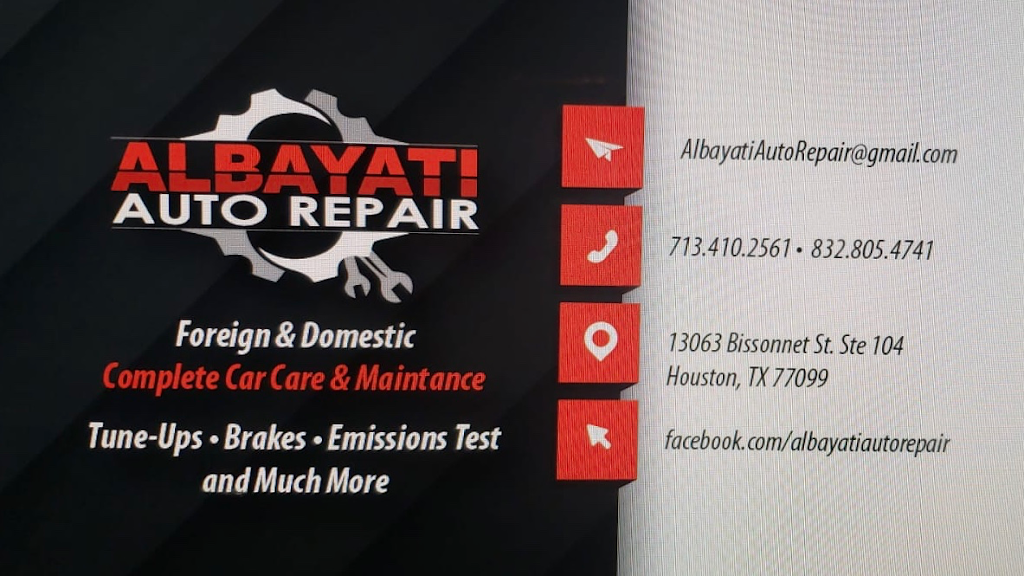 Albayati Auto Repair | 13063 Bissonnet St #104, Houston, TX 77099, USA | Phone: (713) 410-2561