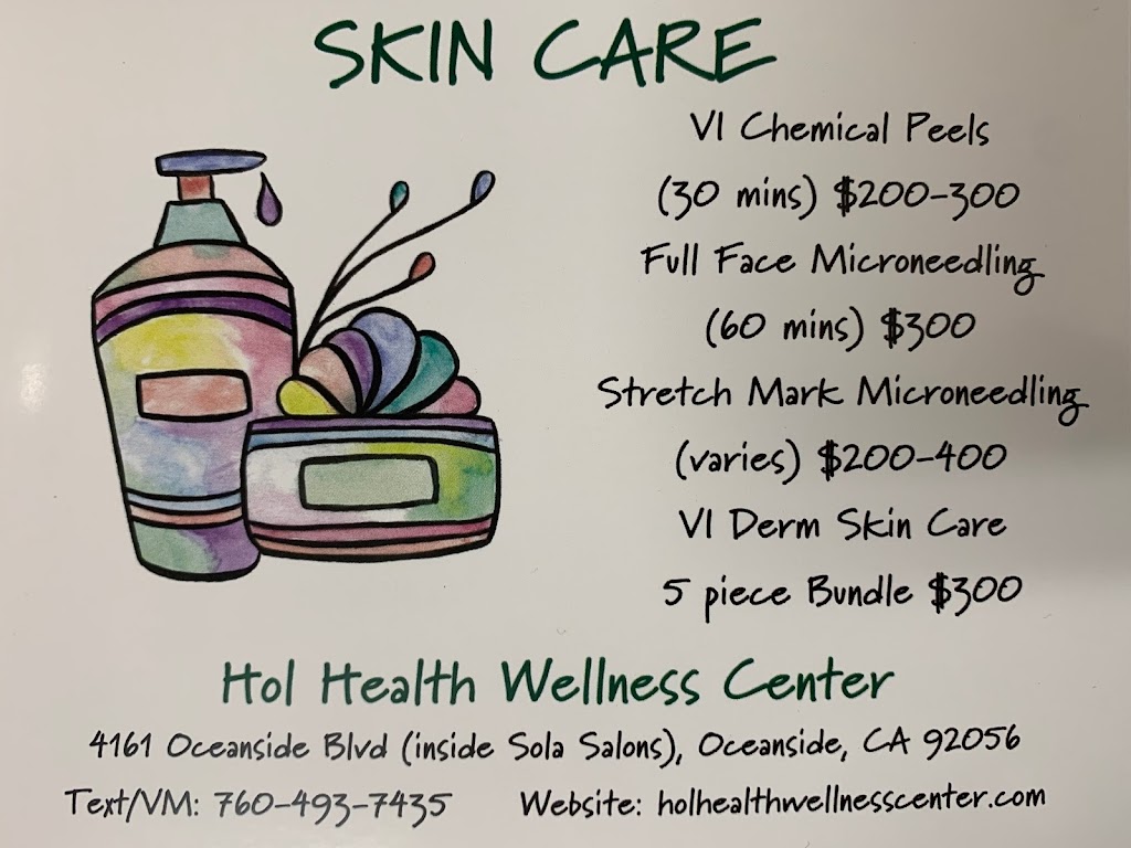 Hol Health Wellness Center | inside Sola Salons, 4161 Oceanside Blvd, Oceanside, CA 92056, USA | Phone: (760) 493-7435