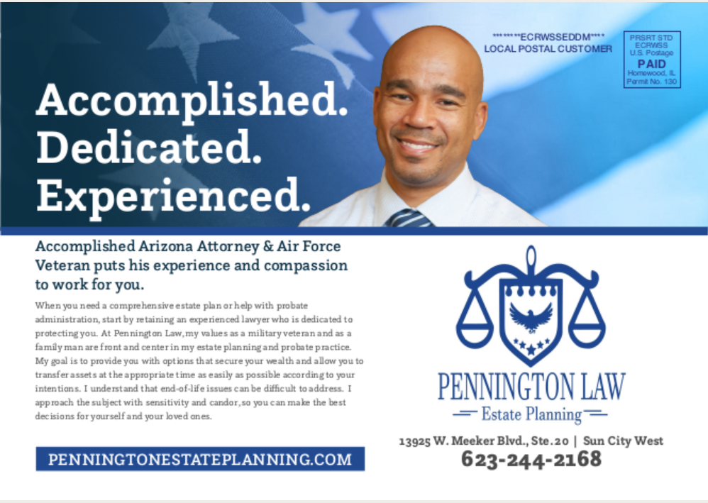 Pennington Law - Estate Planning, PLLC | 18338 W Palo Verde Ave, Waddell, AZ 85355 | Phone: (623) 229-0463