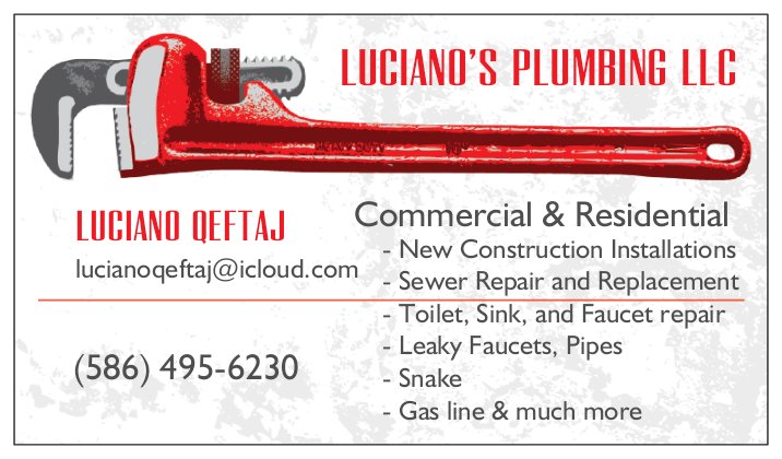 Lucianos Plumbing LLC | 8391 Riverland Dr, Sterling Heights, MI 48314, USA | Phone: (586) 495-6230