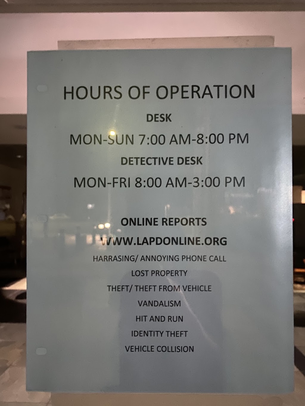 West Valley LAPD Station | 19020 Vanowen St, Reseda, CA 91335, USA | Phone: (818) 374-7611