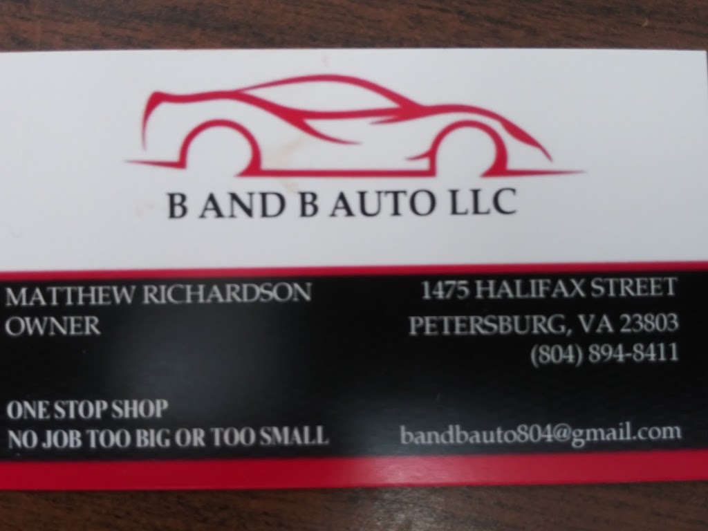 B AND B AUTO, LLC | 1475 Halifax St, Petersburg, VA 23803, USA | Phone: (804) 894-8411