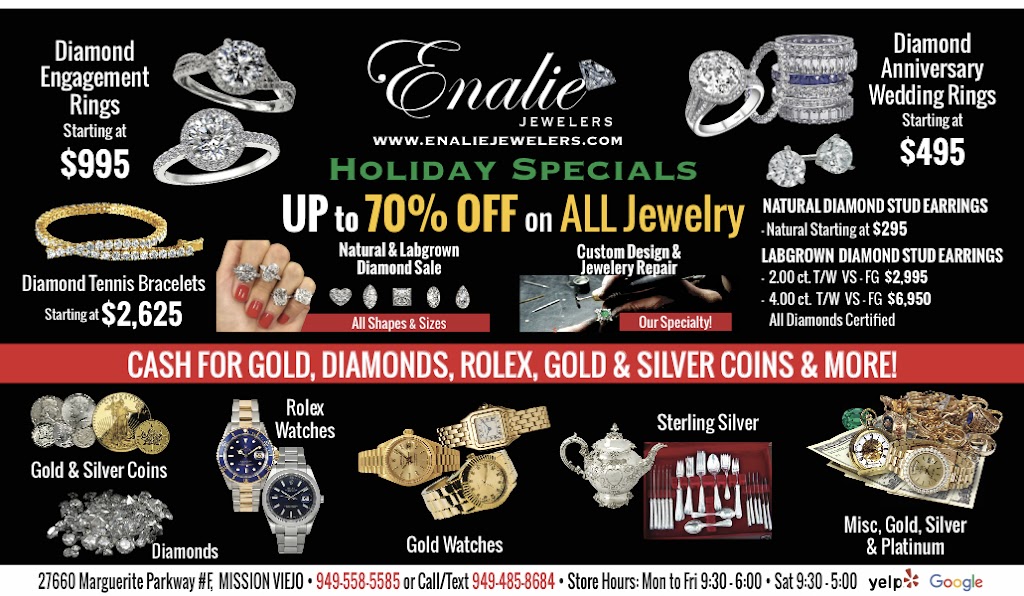 Enalie Jewelers | 27660 Marguerite Pkwy f, Mission Viejo, CA 92692, United States | Phone: (949) 558-5585