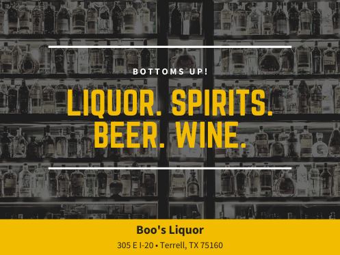 Boos Liquor | 305 E I-20, Terrell, TX 75160, USA | Phone: (972) 524-0233