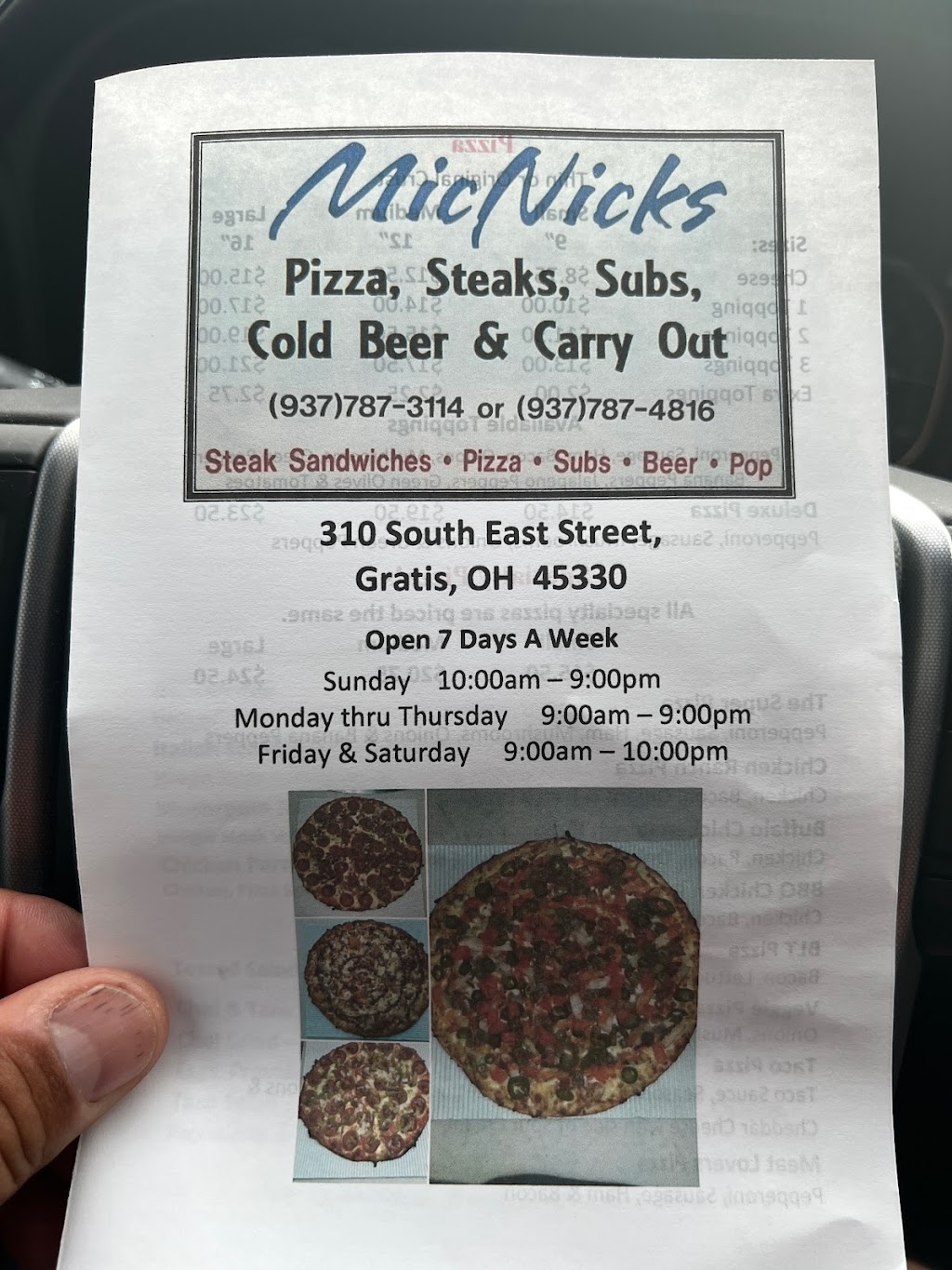 Mic Nicks Pizza & Carry Out | 310 S East St, Camden, OH 45311, USA | Phone: (937) 787-3114