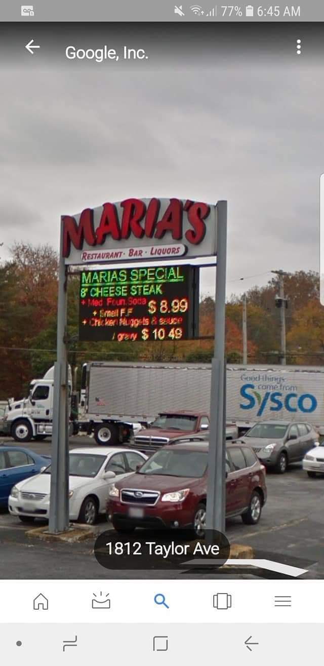 Marias Dine Inn & Carry out | 1812 Taylor Ave, Parkville, MD 21234, USA | Phone: (410) 668-2926