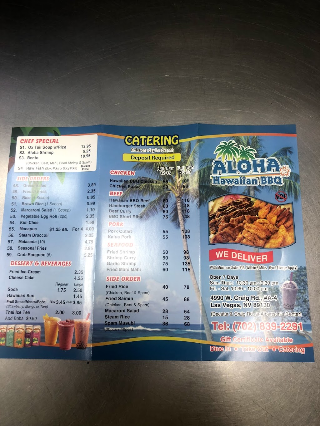 Aloha Hawaiian BBQ | 4990 W Craig Rd Suite 4, Las Vegas, NV 89130, USA | Phone: (702) 839-2291