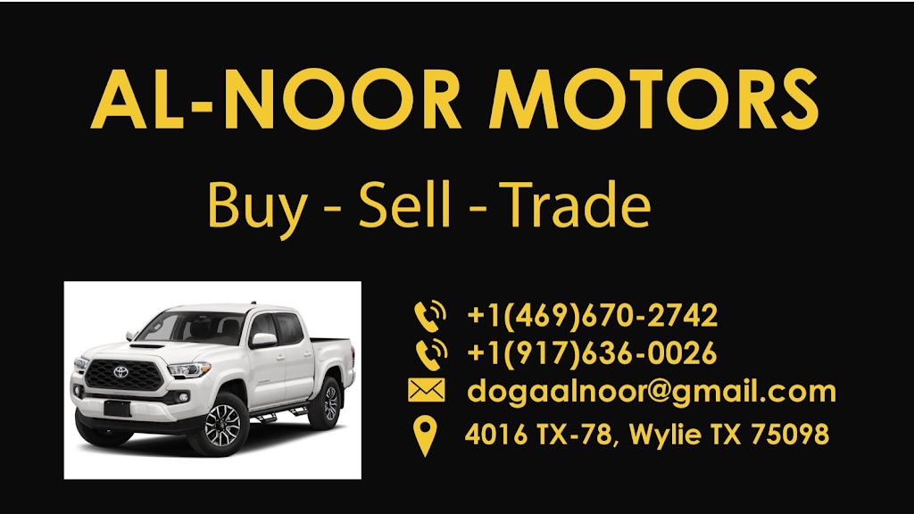 ALNOOR MOTORS | 4016 S State Hwy 78, Wylie, TX 75098, USA | Phone: (469) 670-2742