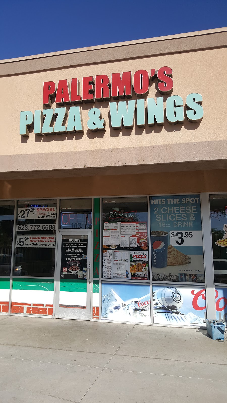 Palermos Pizza | 9024 W Thomas Rd, Phoenix, AZ 85037, USA | Phone: (623) 772-6688
