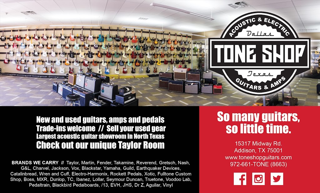 Tone Shop Guitars | 15317 Midway Rd, Addison, TX 75001, USA | Phone: (972) 661-8663