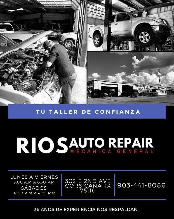 Rios Auto Repair | 302 E 2nd Ave, Corsicana, TX 75110, USA | Phone: (903) 441-8086
