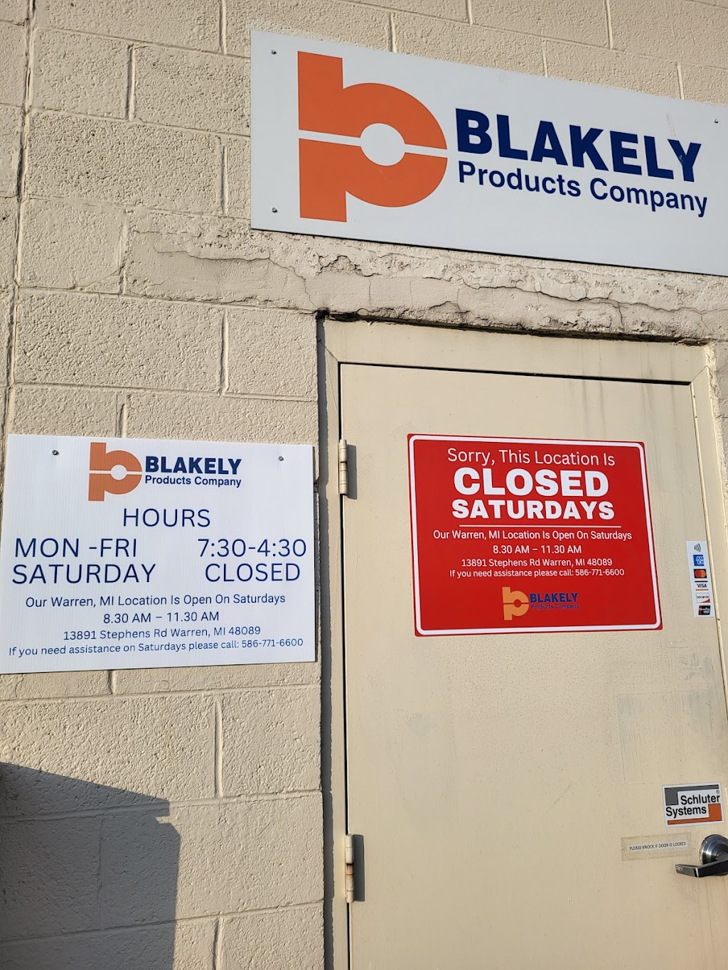 Blakely Products Co | 12060 Hubbard St, Livonia, MI 48150, USA | Phone: (734) 744-9588