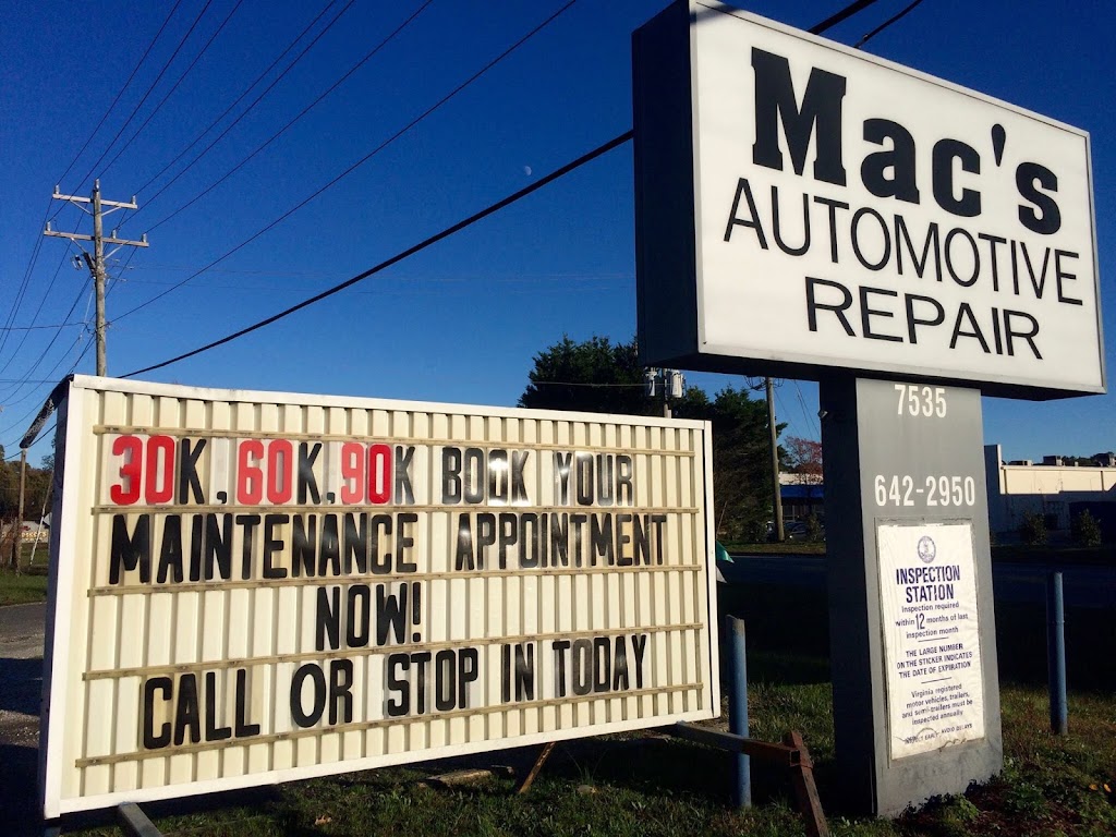 Macs Automotive Repair, LLC | 7535 Guinea Rd, Hayes, VA 23072 | Phone: (804) 642-2950