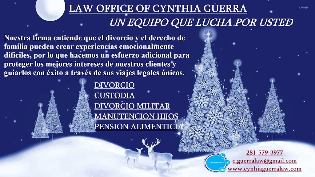 Law Office of Cynthia Guerra | 20501 Katy Fwy #200, Katy, TX 77450, USA | Phone: (281) 579-3977