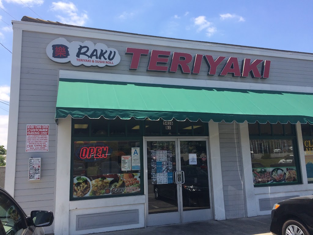 Raku Teriyaki and Sushi Roll | 5416 Norwalk Blvd # B1, Whittier, CA 90601, USA | Phone: (562) 692-4500