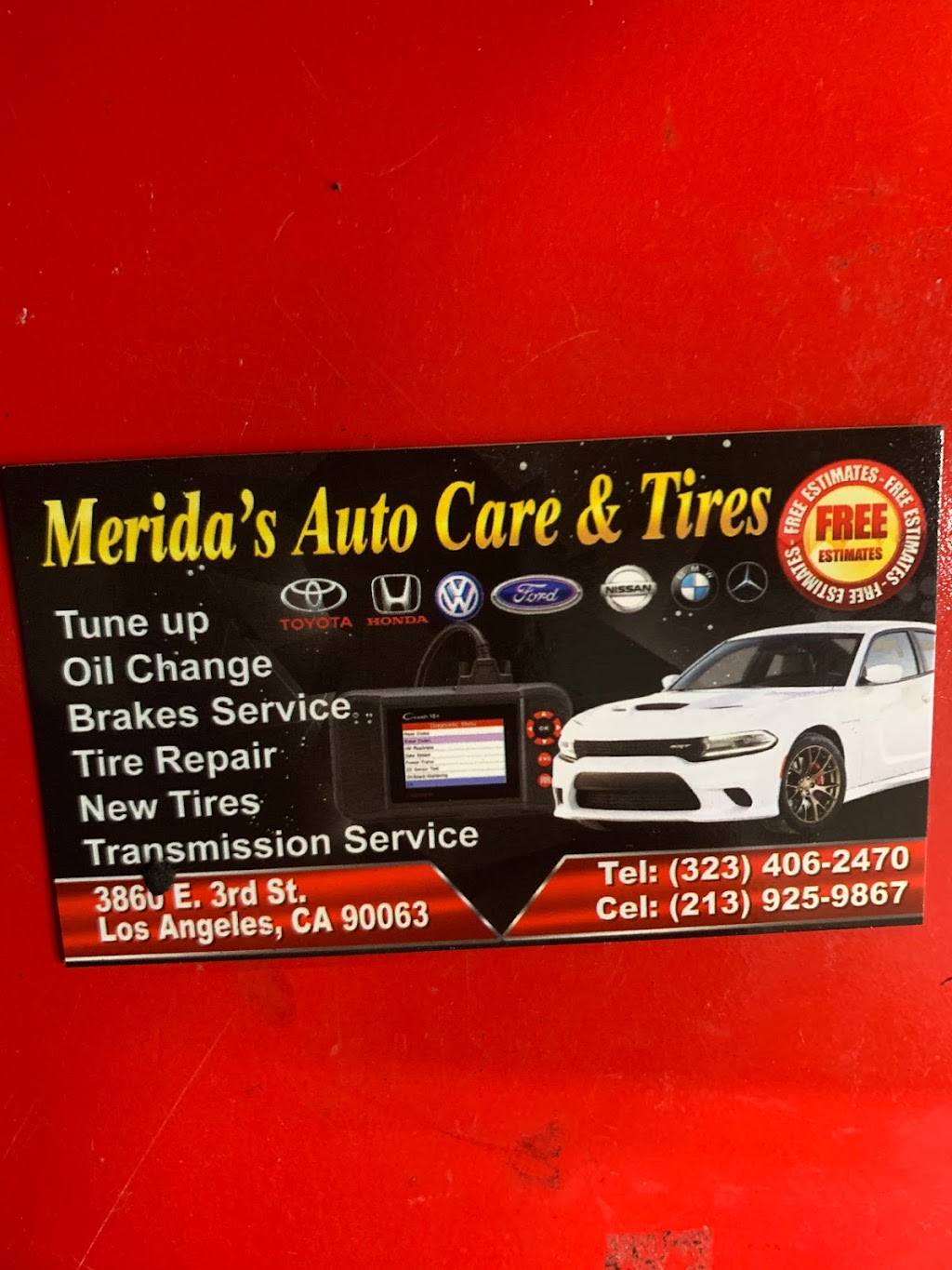 Meridas Auto Care | 3860 E 3rd St, Los Angeles, CA 90063, USA | Phone: (213) 925-9867