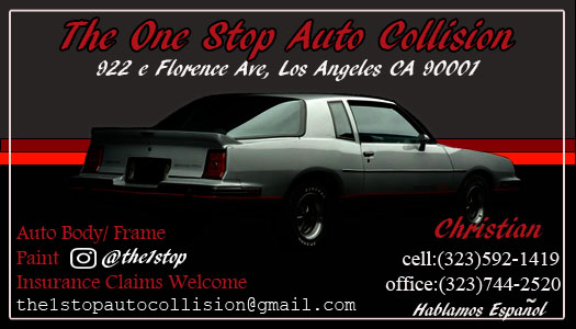 One Stop Auto Collision | 922 E Florence Ave, Los Angeles, CA 90001, USA | Phone: (323) 744-2520