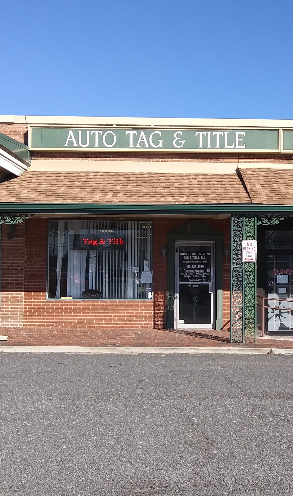 Direct Express Auto Tag | 102 Solomons Island Rd S, Prince Frederick, MD 20678, USA | Phone: (410) 535-5979