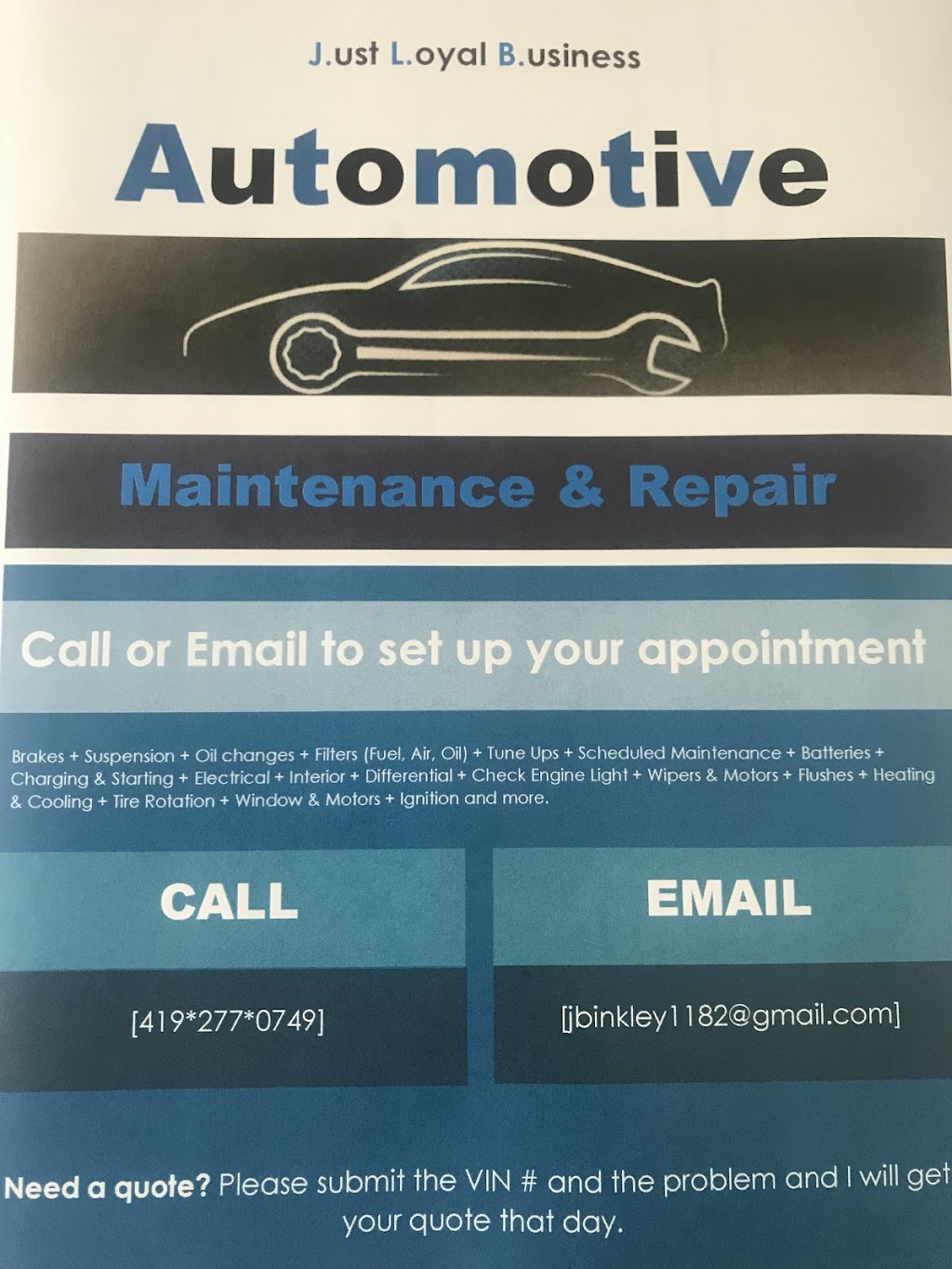 J. L. B. Automotive | 4525 Imperial Dr, Toledo, OH 43623, USA | Phone: (419) 277-0749