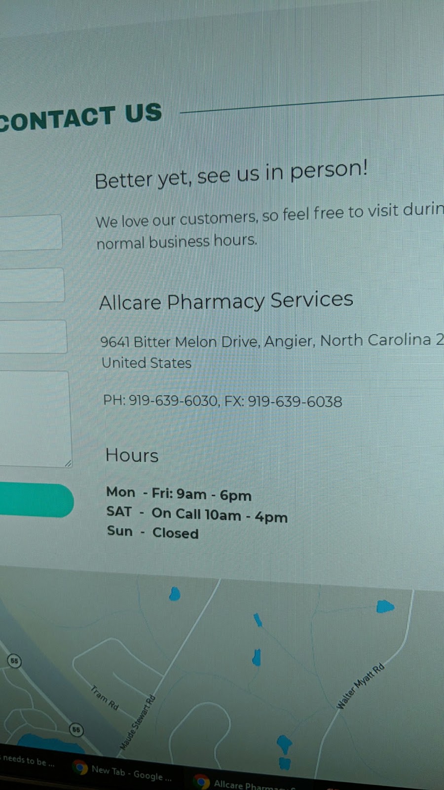 Allcare Pharmacy Services | 9641 Bitter Melon Dr, Angier, NC 27501, USA | Phone: (919) 639-6030