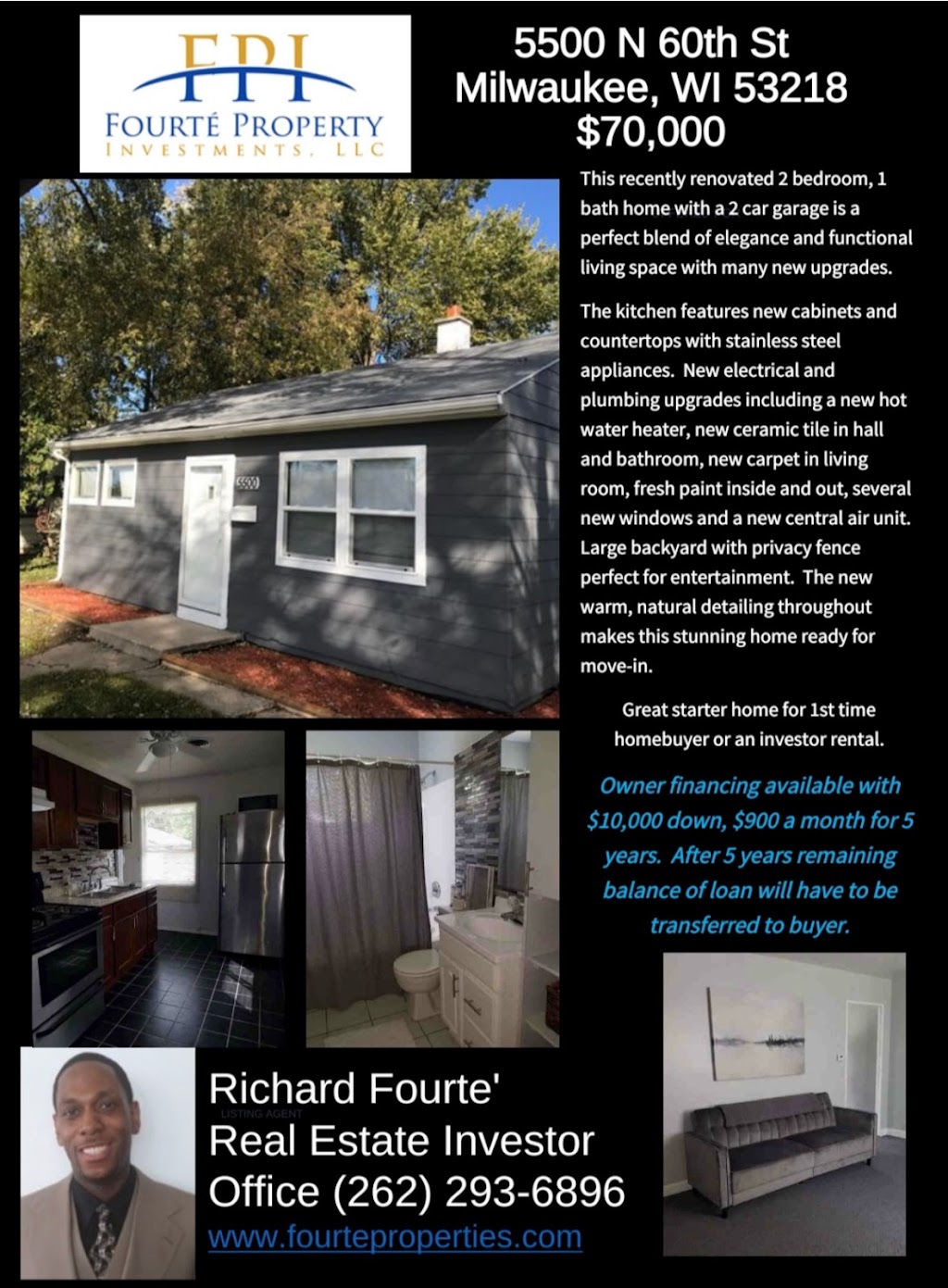 Fourte Property Investments, LLC | 11114 W Florist Ave, Milwaukee, WI 53225, USA | Phone: (262) 293-6896