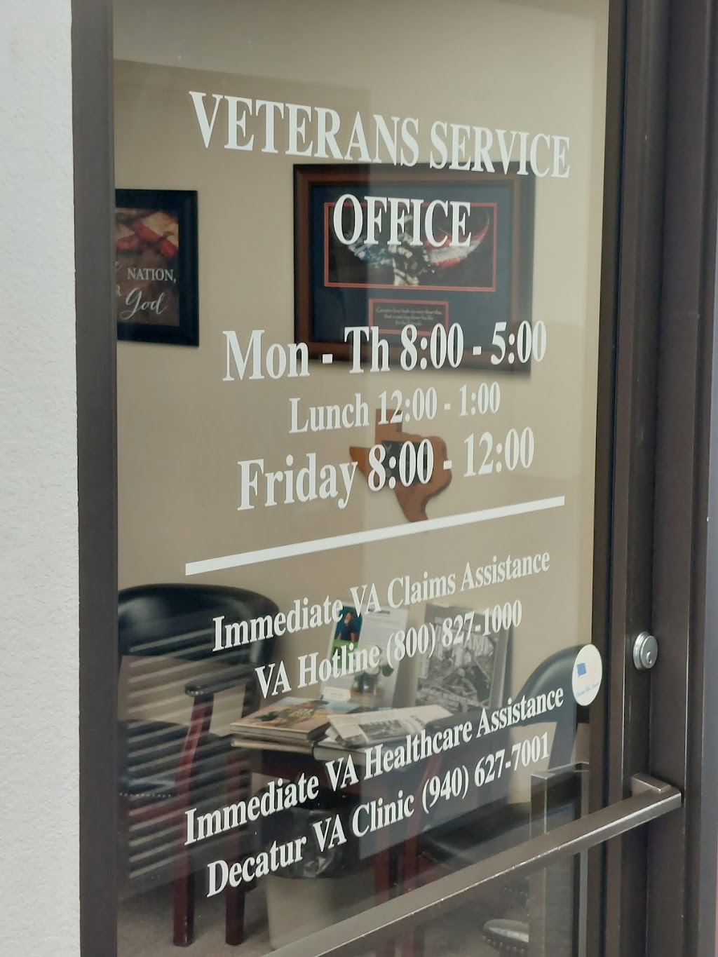 Wise County Veterans Services Ofcr | 205 N State St, Decatur, TX 76234 | Phone: (940) 627-2470