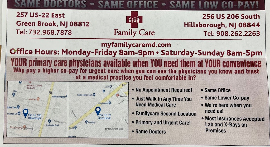 Family Care PA | 257 US-22, Green Brook Township, NJ 08812 | Phone: (732) 968-7878