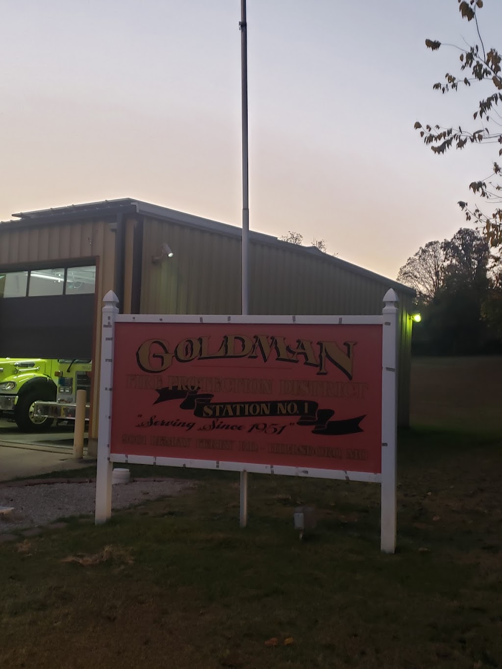 Goldman Fire Department | 9001 Old Lemay Ferry Rd, Hillsboro, MO 63050, USA | Phone: (636) 789-9841