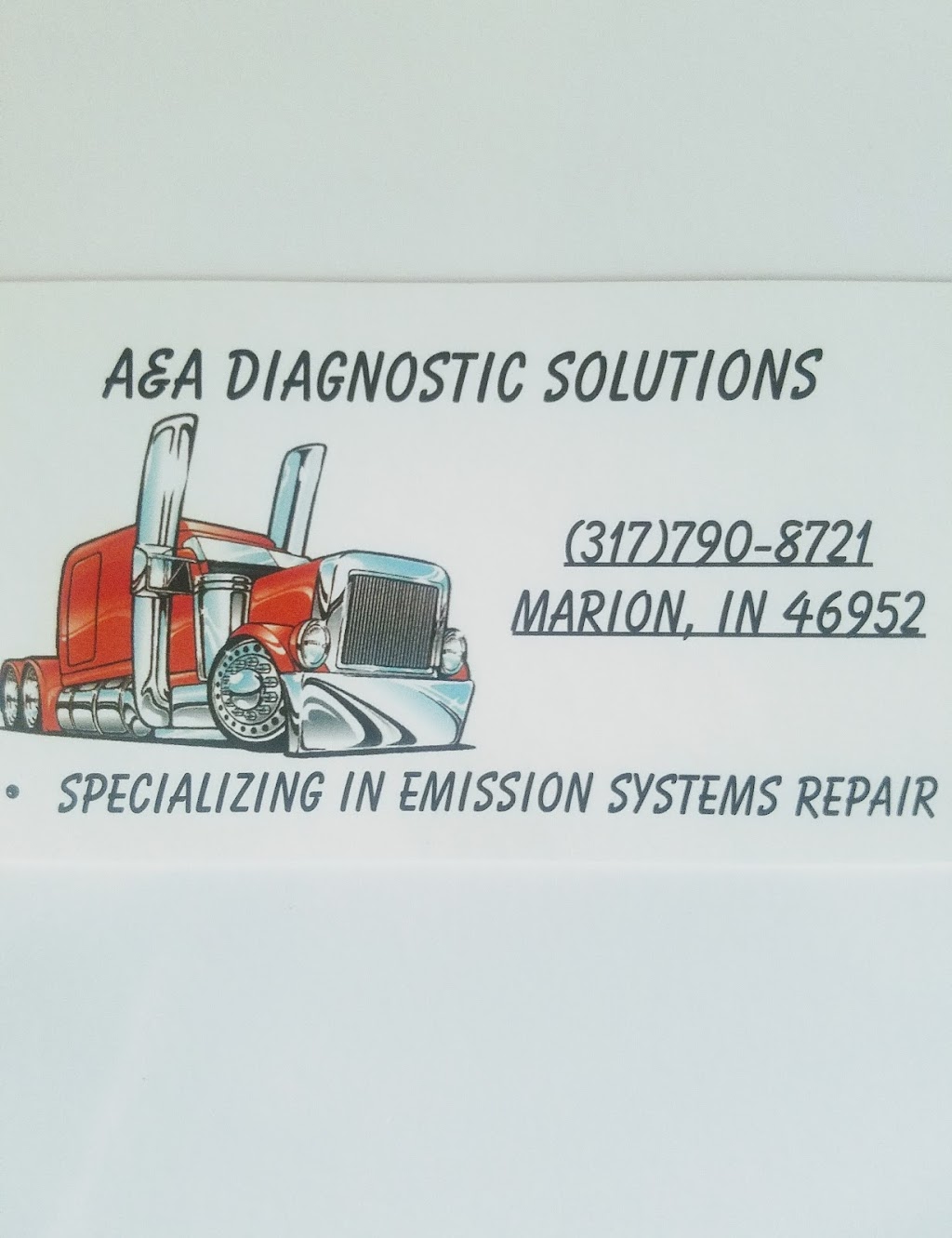 A&A Diagnostic Solutions | 3214 S Poplar St, Marion, IN 46953, USA | Phone: (317) 790-8721